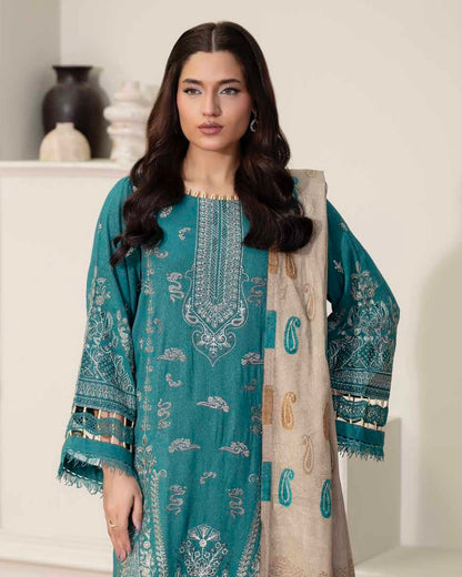 Johra Kabeesha | Zari Peach Leather Velvet | Design 639