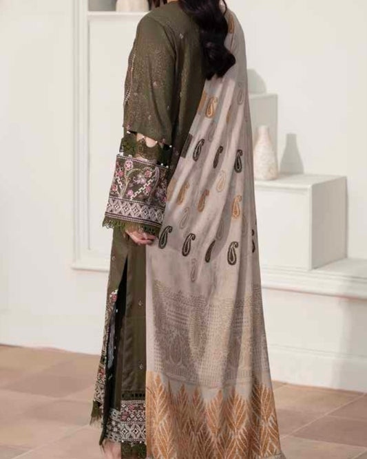 Johra Kabeesha | Zari Peach Leather Velvet | Design 640