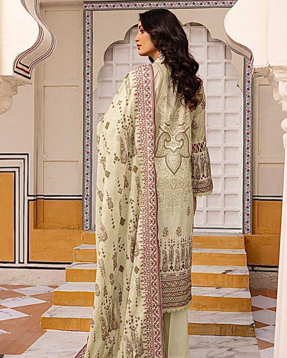 Johra Almaas | Embroidered plus Printed Lawn | Design 653