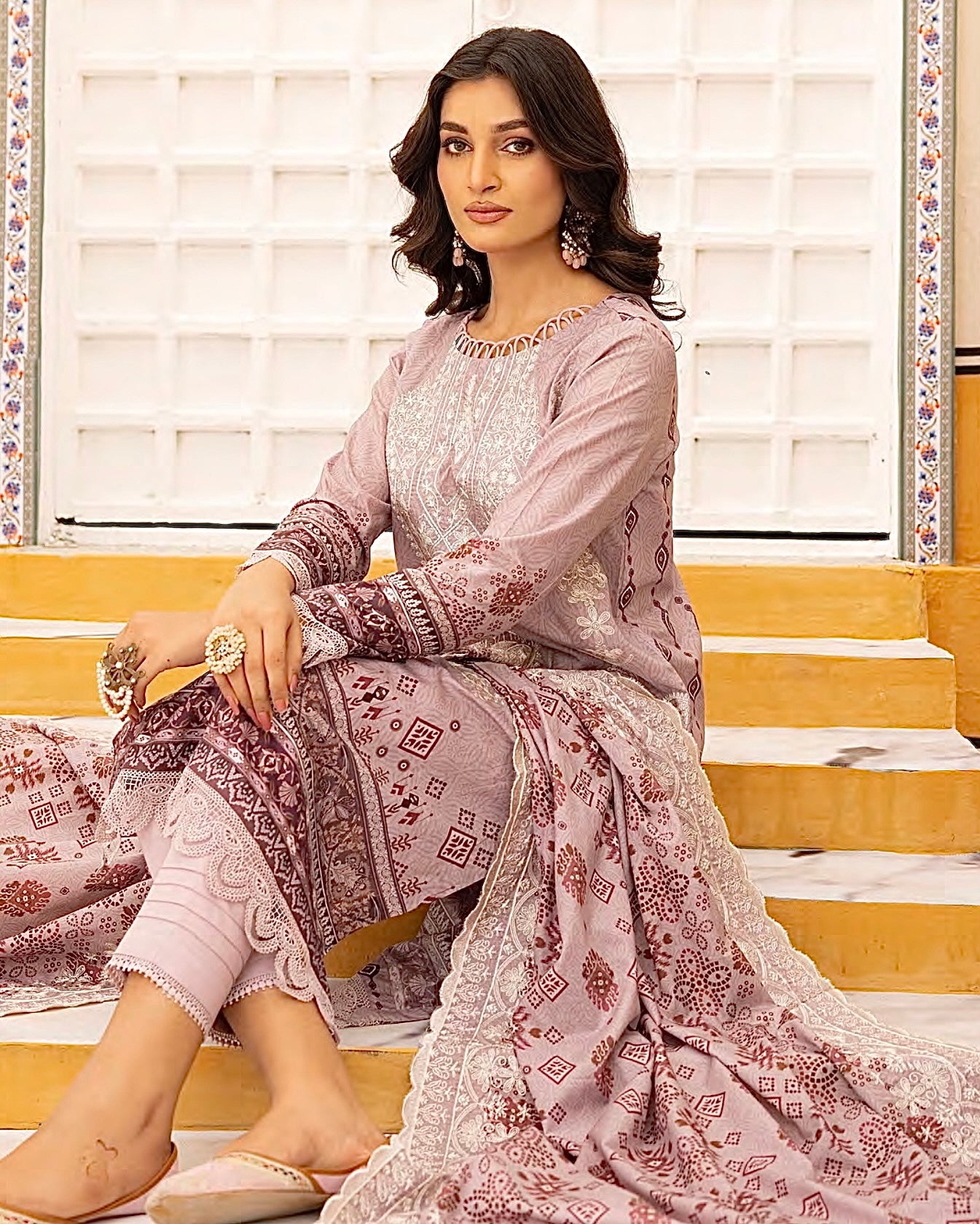 Johra Almaas | Embroidered plus Printed Lawn | Design 656