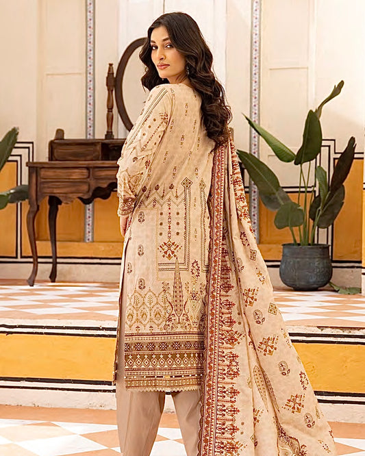 Johra Almaas | Embroidered plus Printed Lawn | Design 657