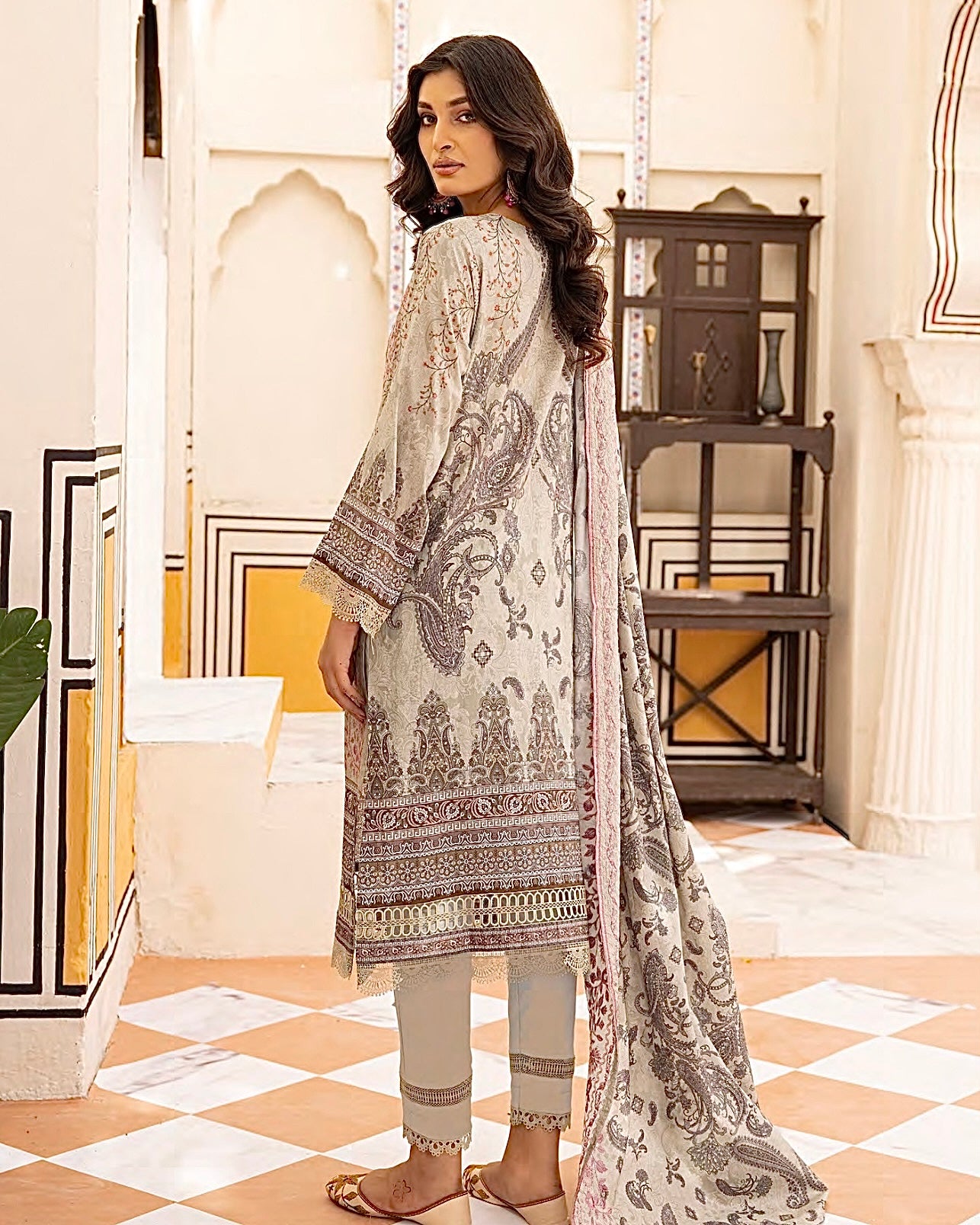 Johra Almaas | Embroidered plus Printed Lawn | Design 658