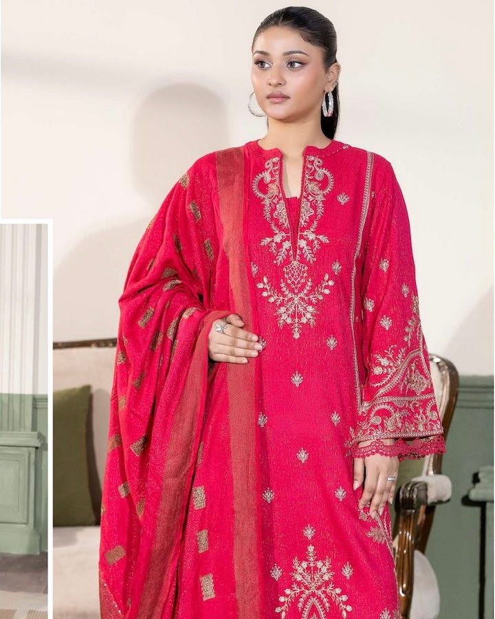 Johra Amsila | Embroidered Fancy Peach Leather | Design 666