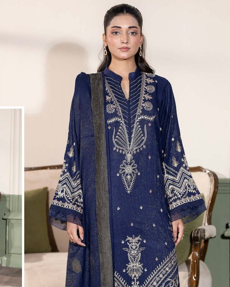 Johra Amsila | Embroidered Fancy Peach Leather | Design 667