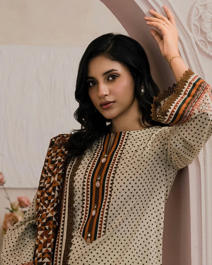 Zellbury | Embroidered Printed Lawn 2pc | Design 669