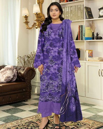 Fantak Batik | Embroidered Printed Karandi | Design 6