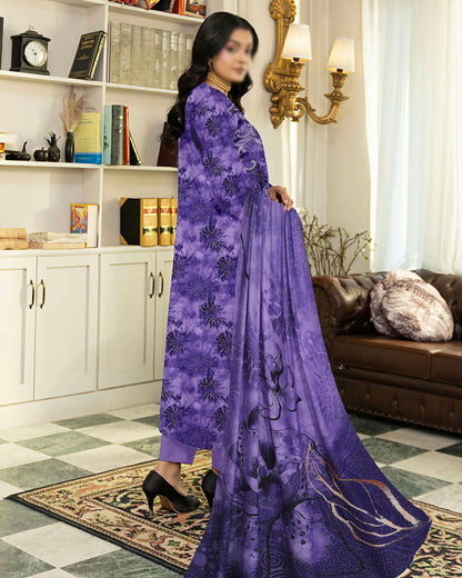 Fantak Batik | Embroidered Printed Karandi | Design 6