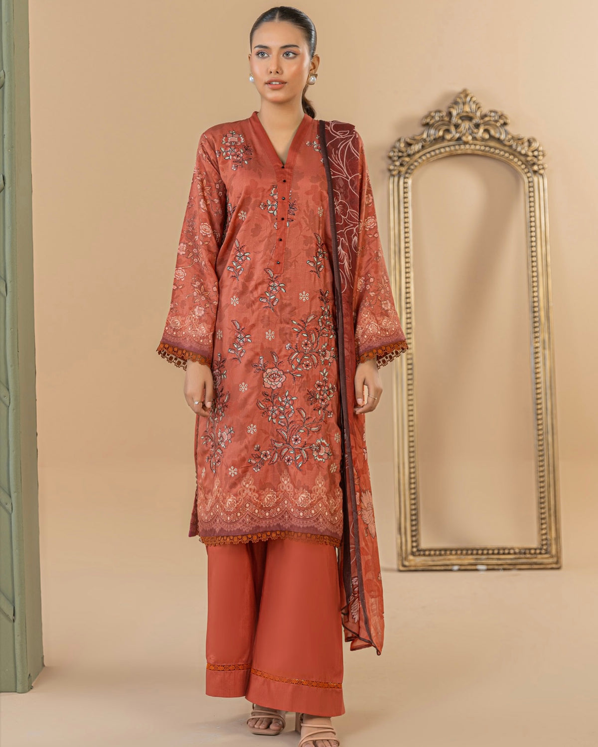 Palwasha Dastak | Embroidered Printed Viscose | Design 6