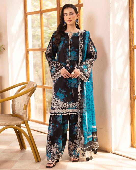Charizma Infinity | Embroidered Printed Lawn | Design 6