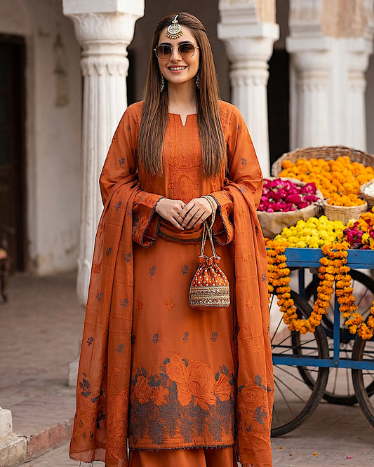 Gullerukh Banarsi | Jacquard Lawn | Design 6