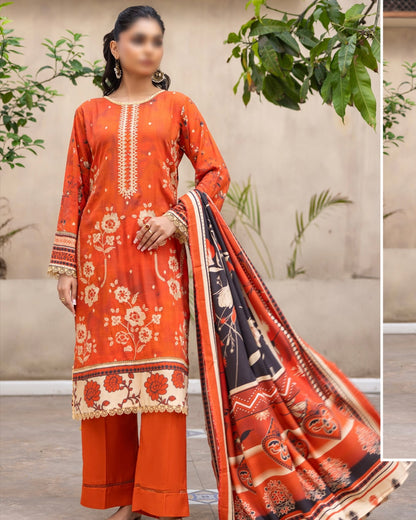 Fantak Sahil | Embroidered Printed Staple | Design 6