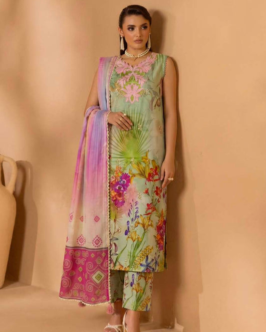 GullJee Printkari | Embroidered Printed Lawn | Design 6