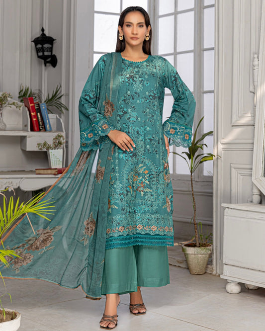 Fantak Grace | Embroidered Printed Viscose | Design 6