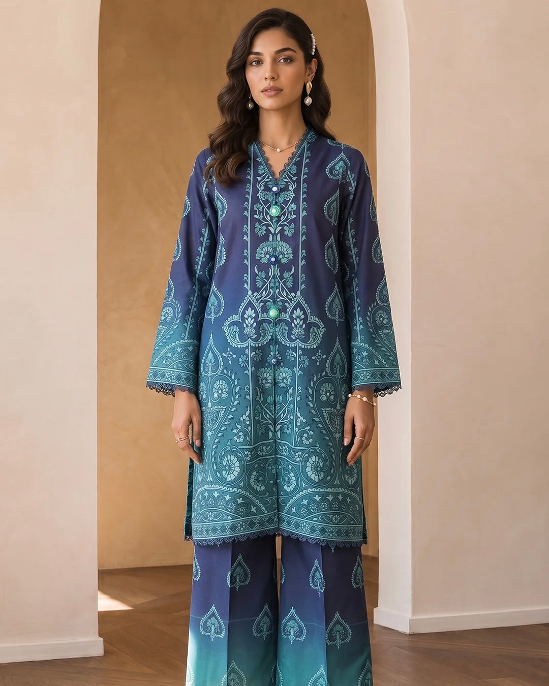 Zellbury | Printed Cotton 2pc | Design 6