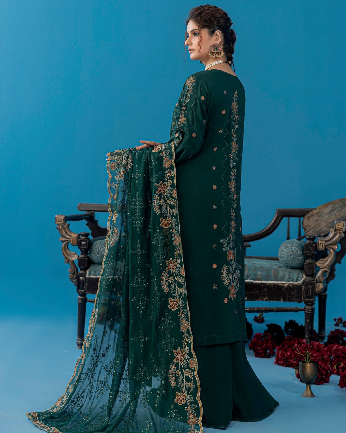 Palwasha Pakeeza | Emb Viscose with Emb Chiffon Dupatta | Design 6