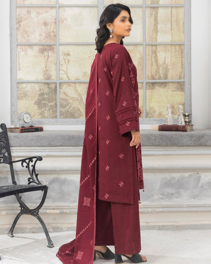 Fantak Afsanah | Emb Dhanak with Emb Wool Shawl | Design 6