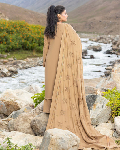 Sobia Waseem | Peach Leather Wool | Design 6