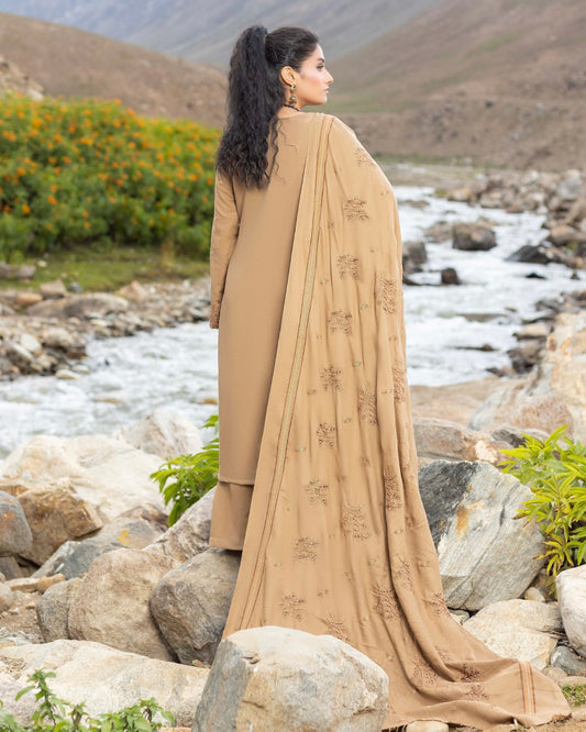 Sobia Waseem | Peach Leather Wool | Design 6