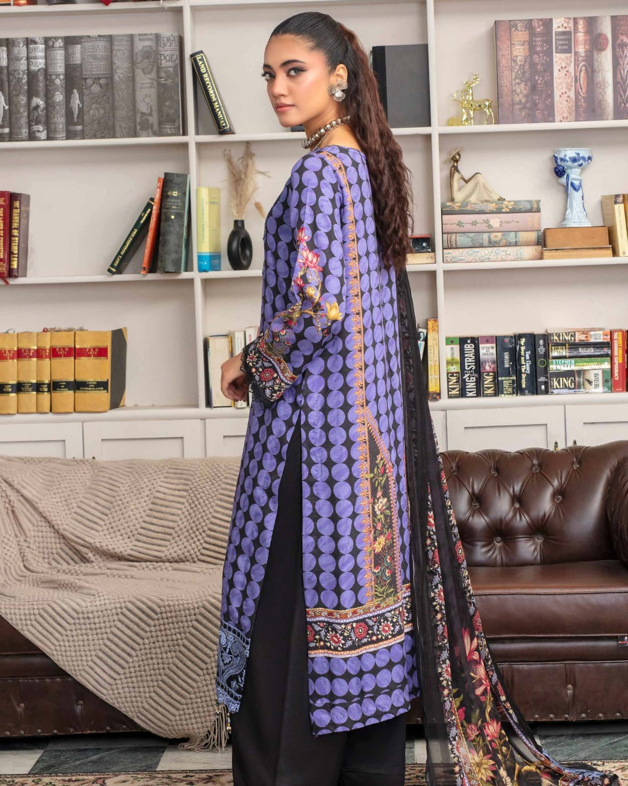 Gullerukh Pleasing | Embroidered Self Jacquard Viscose | Design 6