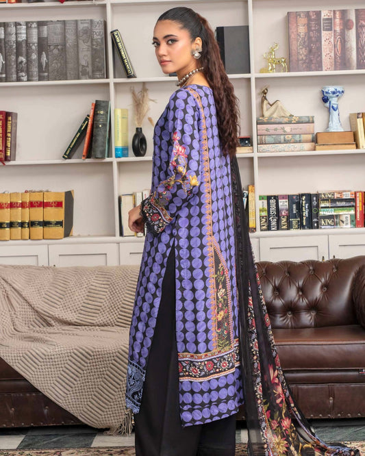 Gullerukh Pleasing | Embroidered Self Jacquard Viscose | Design 6