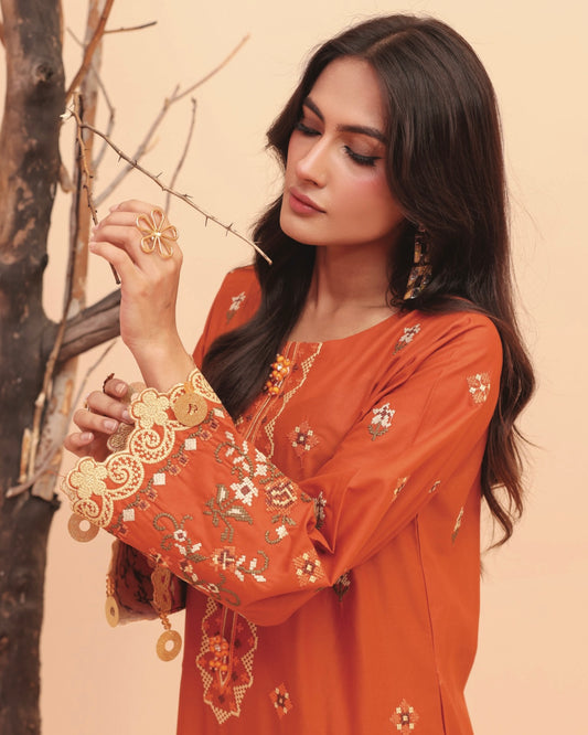 Gullerukh Meri Kahani | Embroidered Lawn 2pc | Design 6