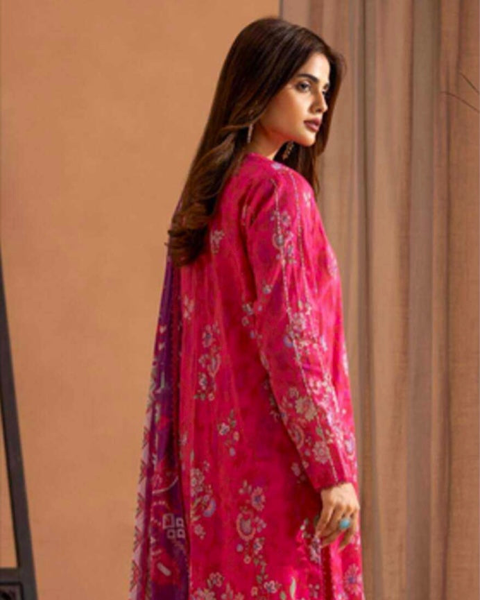 GullJee Rangrez | Printed Lawn Chiffon Dupatta | Design 6