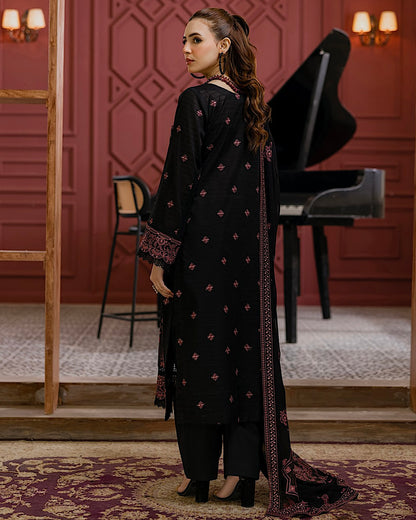 Aalaya Gulnaar | Embroidered Lawn Crinkle Dupatta | Design 6