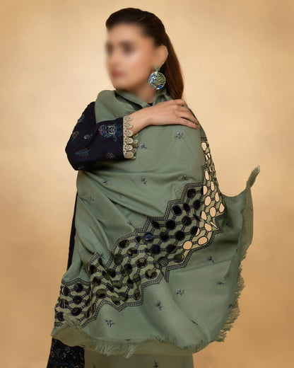 Fantak Andaaz | Emb Dhanak with Emb Wool Shawl | Design 6
