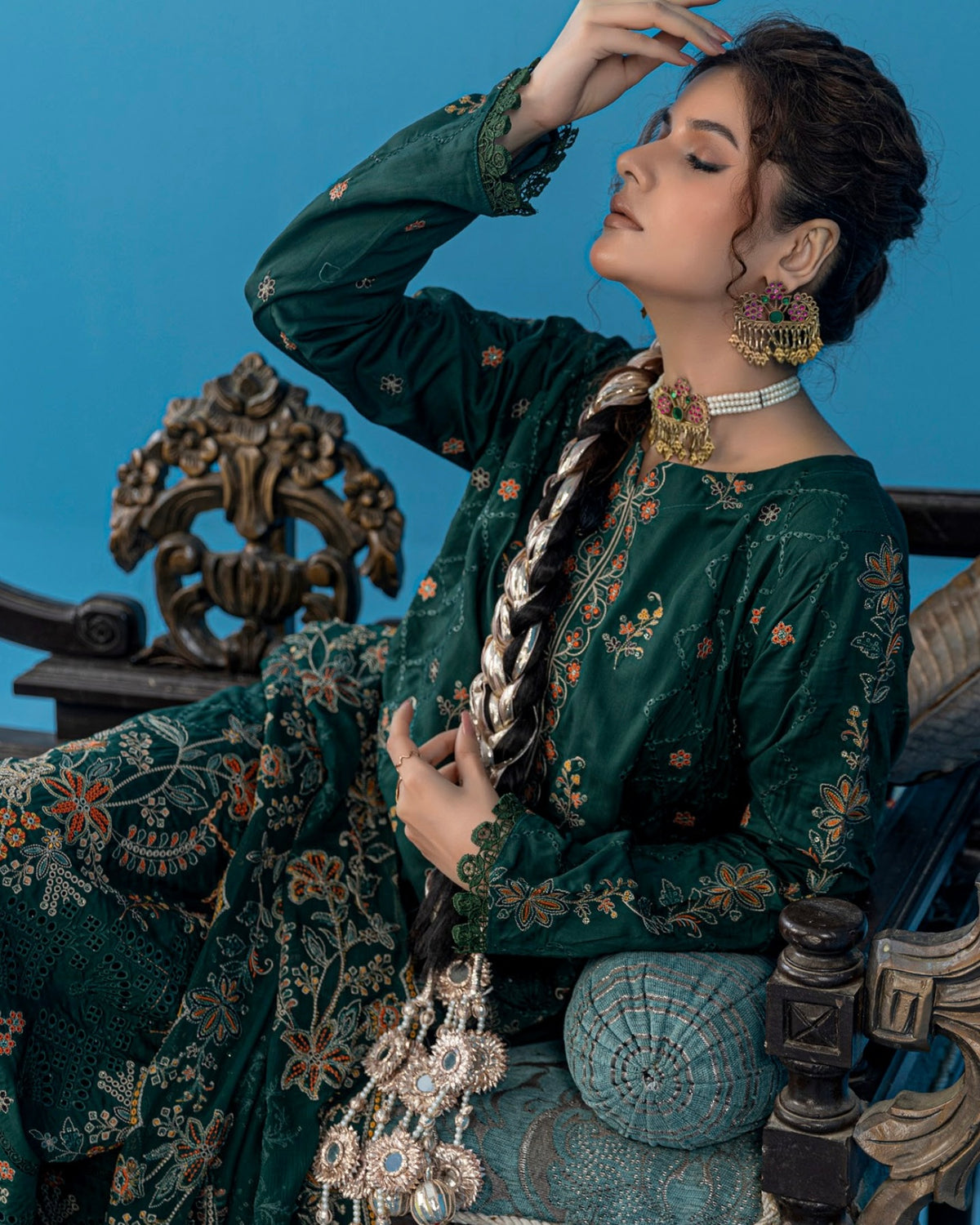 Palwasha Pakeeza | Emb Viscose with Emb Chiffon Dupatta | Design 6