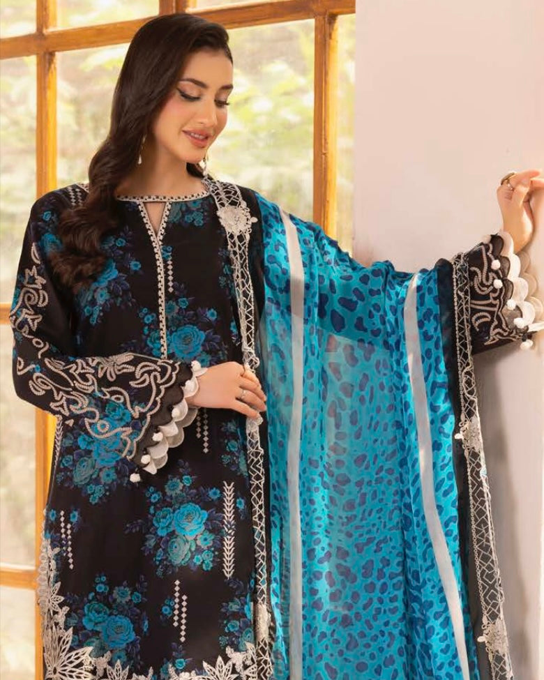 Charizma Infinity | Embroidered Printed Lawn | Design 6