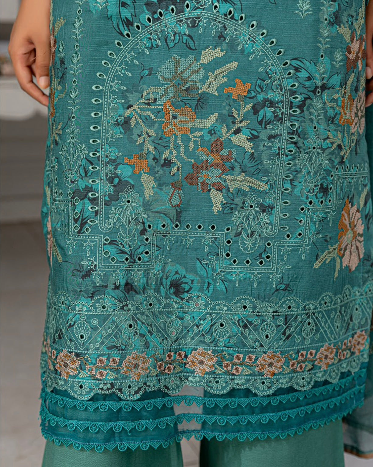 Fantak Grace | Embroidered Printed Viscose | Design 6