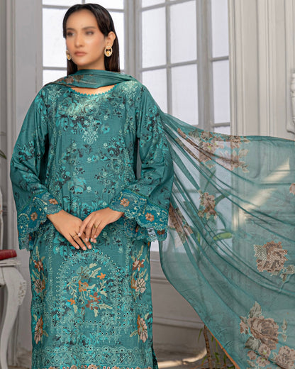 Fantak Grace | Embroidered Printed Viscose | Design 6