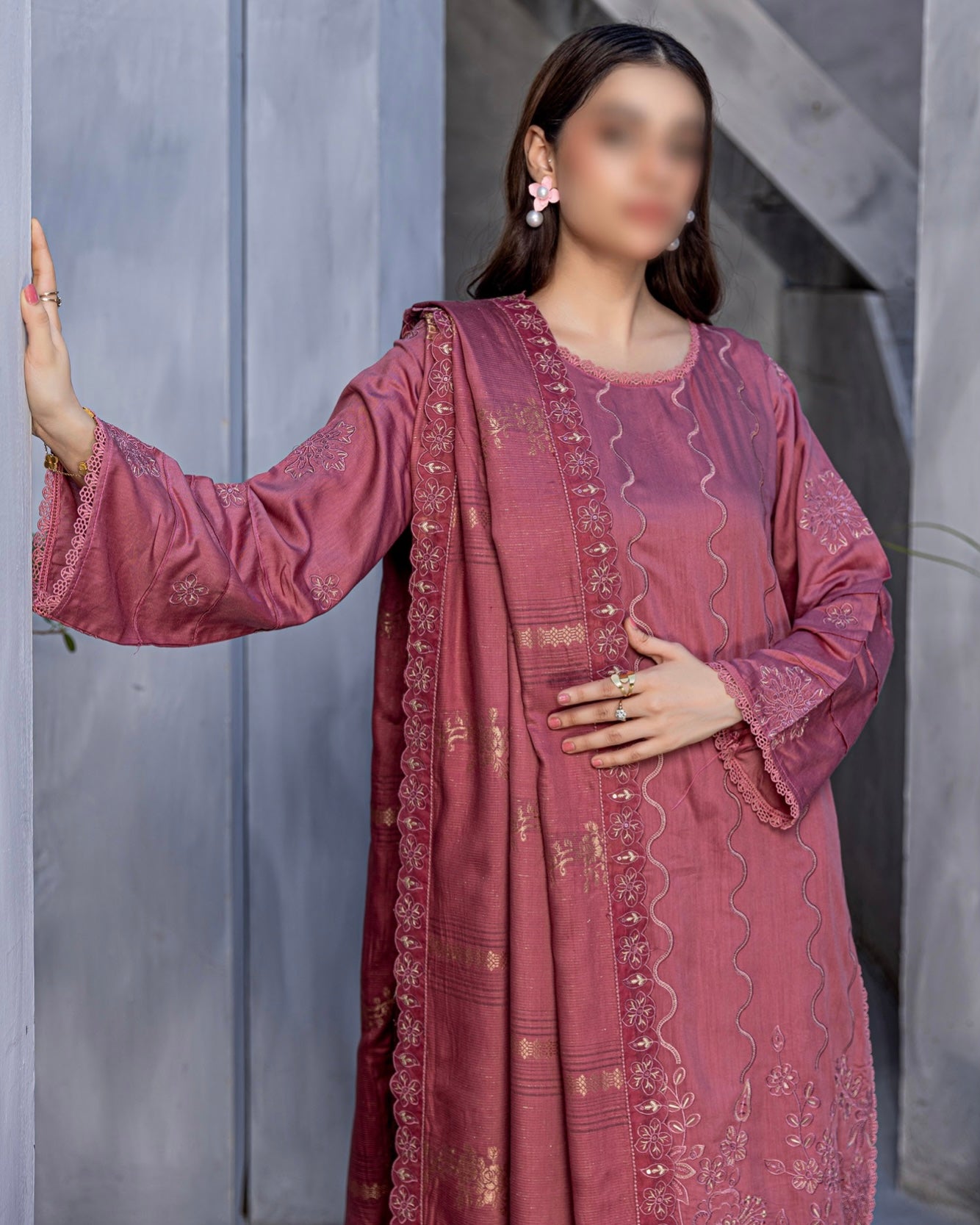 Fantak Chloe | Embroidered Viscose | Design 6