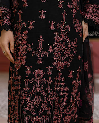 Aalaya Gulnaar | Embroidered Lawn Crinkle Dupatta | Design 6