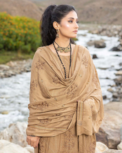 Sobia Waseem | Peach Leather Wool | Design 6