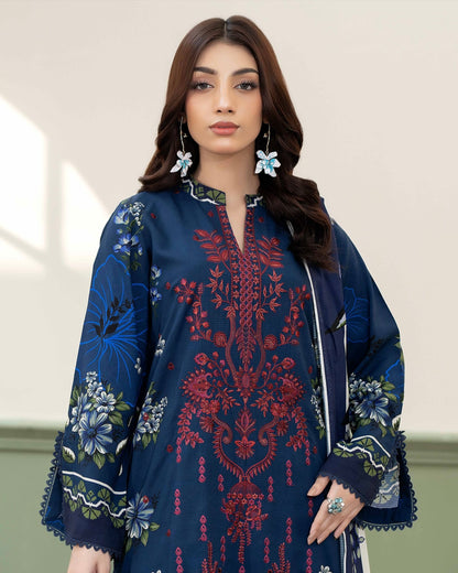 Johra Hameen | Embroidered Printed Staple | Design 702