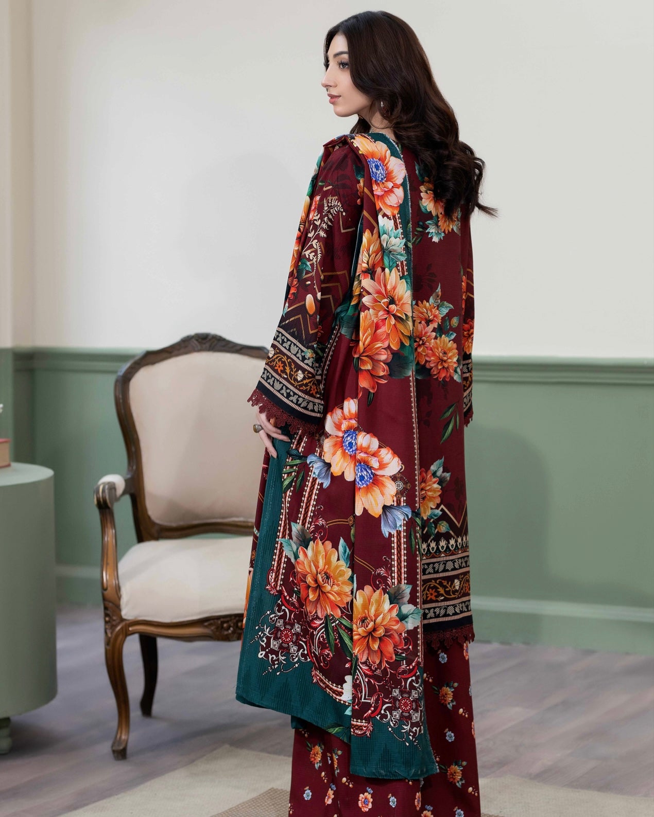 Johra Hameen | Embroidered Printed Staple | Design 703