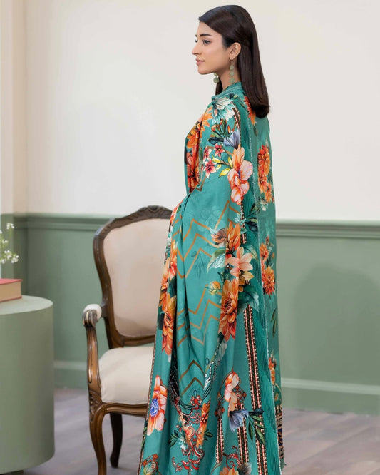 Johra Hameen | Embroidered Printed Staple | Design 704