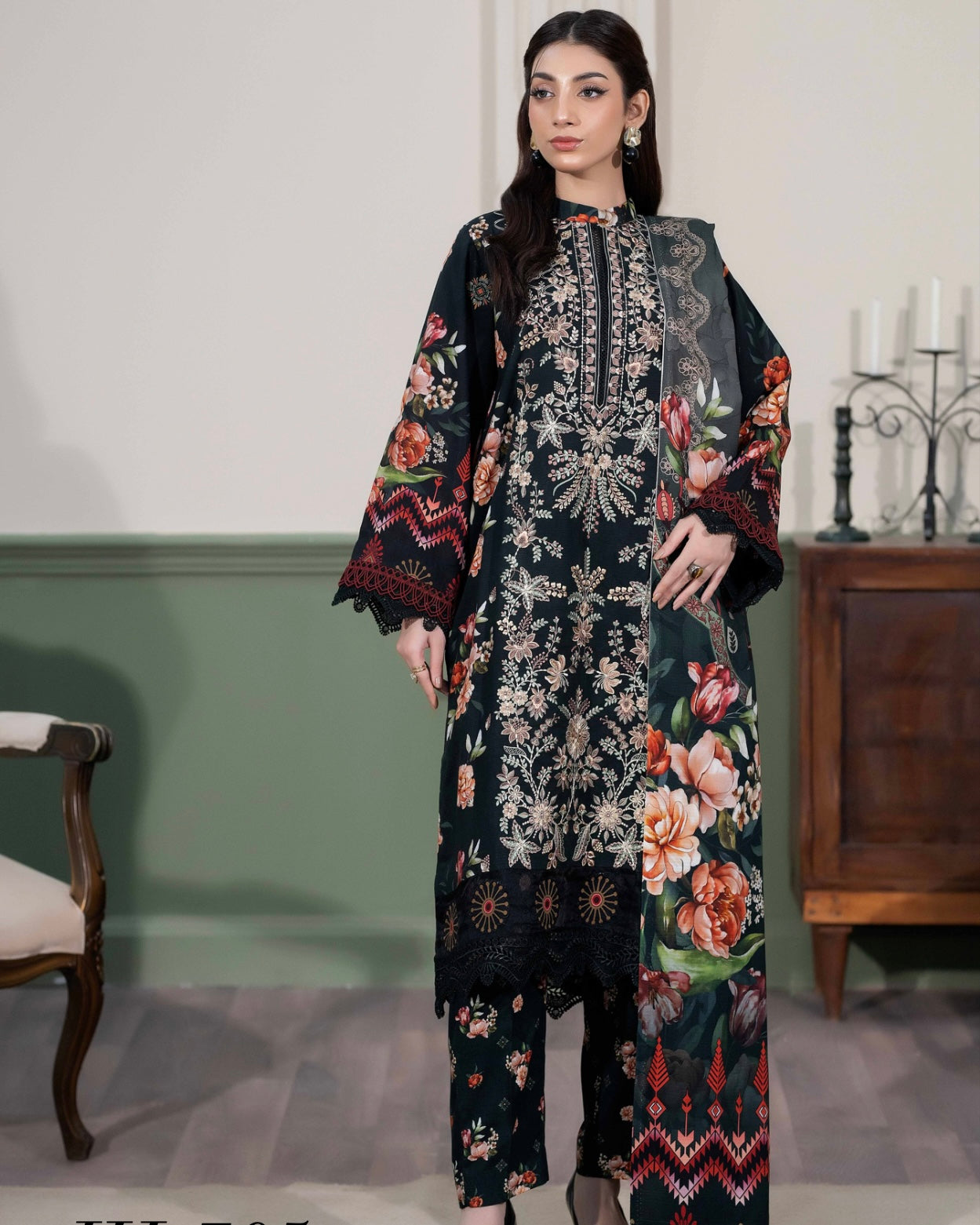 Johra Hameen | Embroidered Printed Staple | Design 705