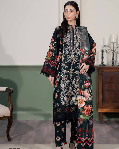 Johra Hameen | Embroidered Printed Staple | Design 705