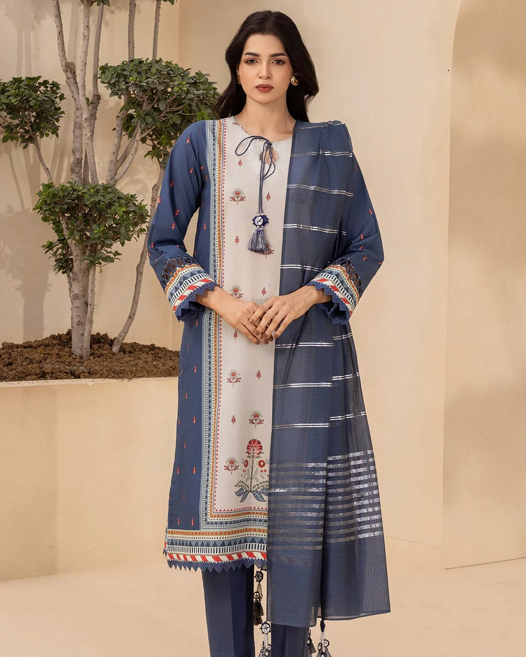 Zellbury | Printed Dobby Lawn 3pc | Design 706