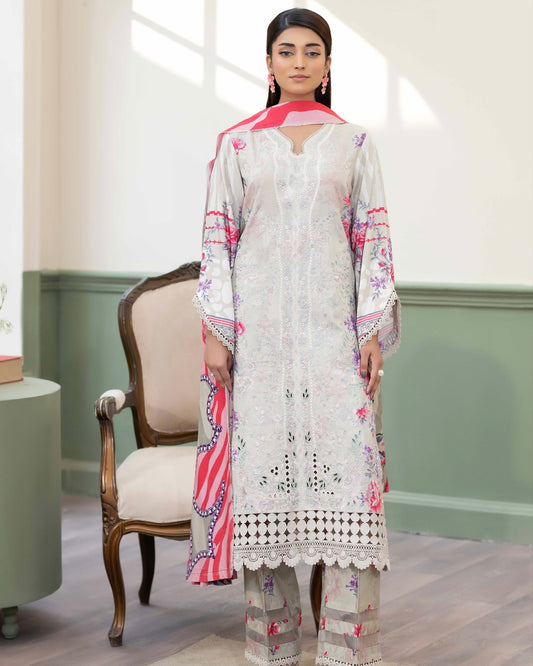 Johra Hameen | Embroidered Printed Staple | Design 706