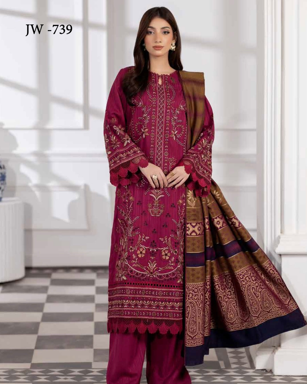Johra Ameeli | Slub Peach | Design 739