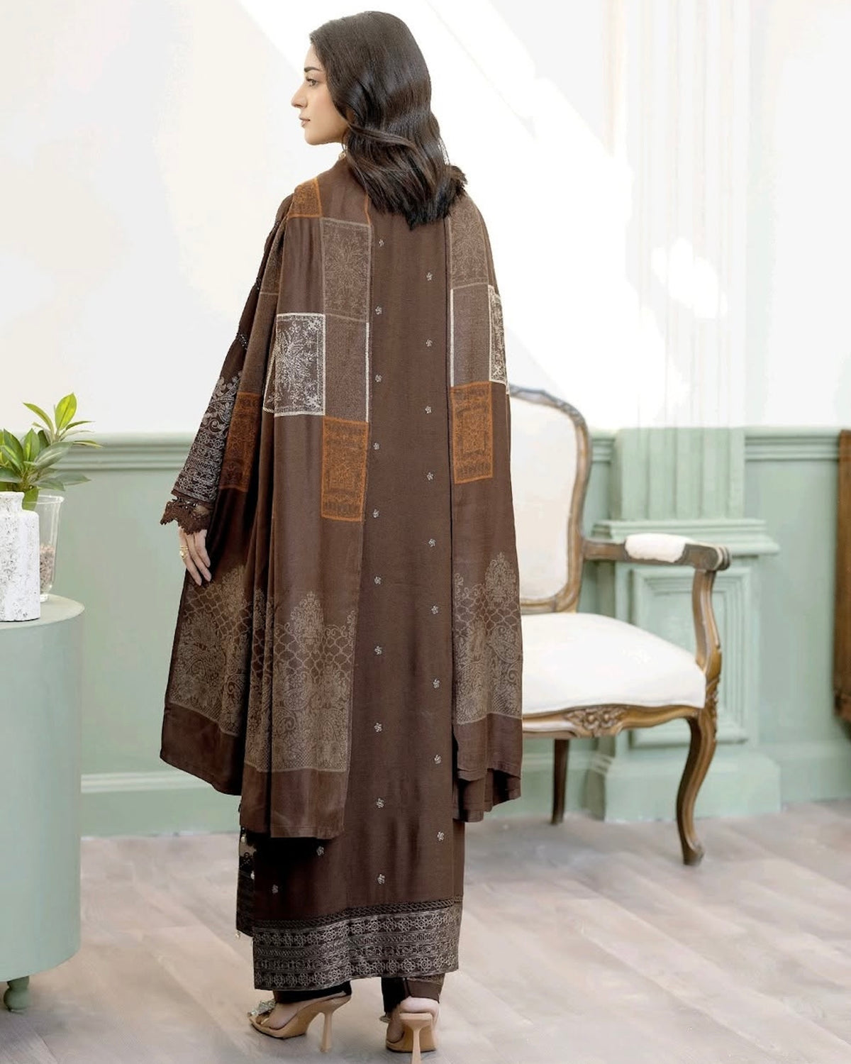 Johra Yagoona | Emb Marina with Wool Shawl | Design 674