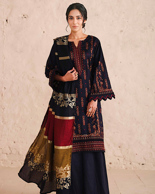 Johra Majestic | Embroidered Lawn | Design 75