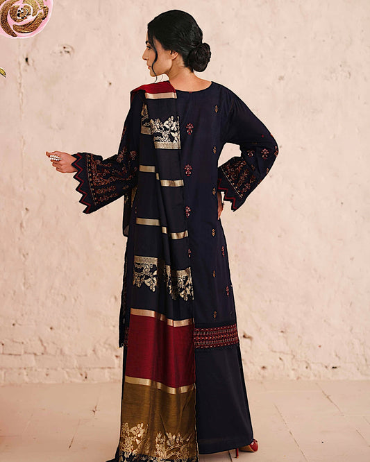 Johra Majestic | Embroidered Lawn | Design 75