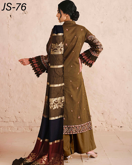 Johra Majestic | Embroidered Lawn | Design 76