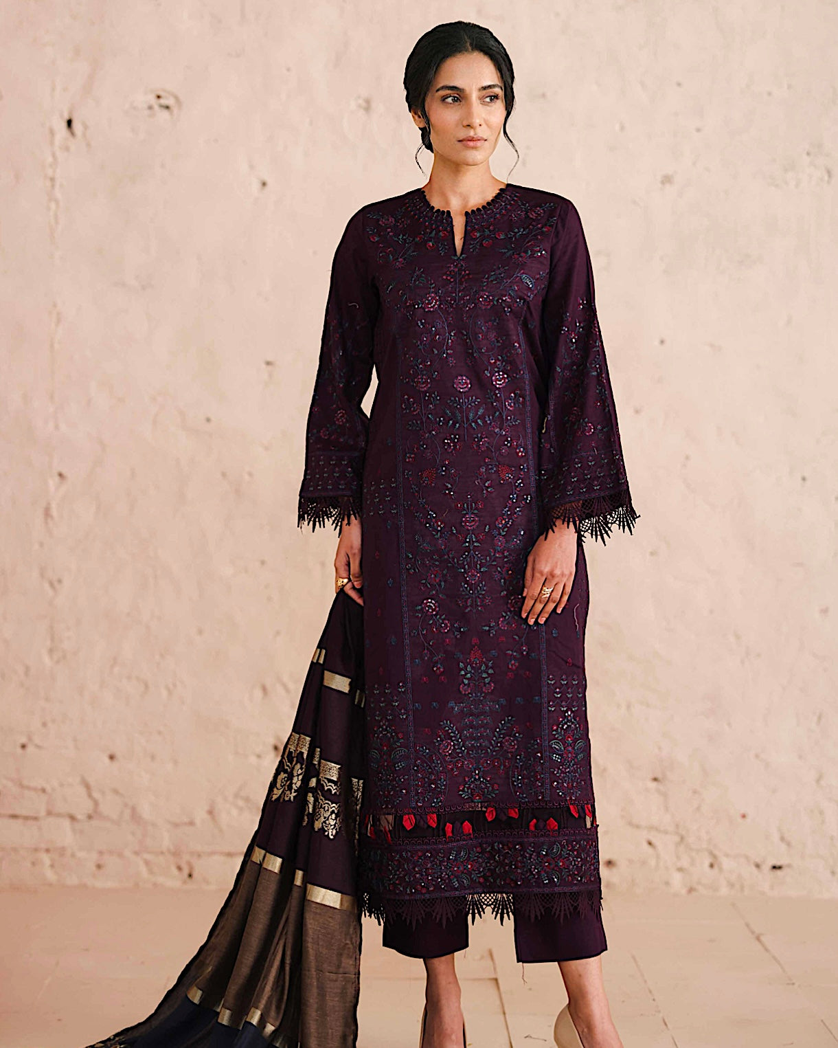 Johra Majestic | Embroidered Lawn | Design 77