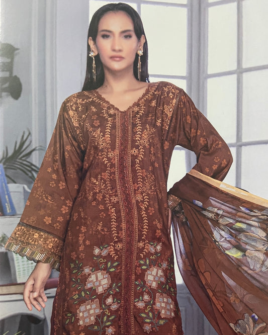 Fantak Grace | Embroidered Printed Viscose | Design 7