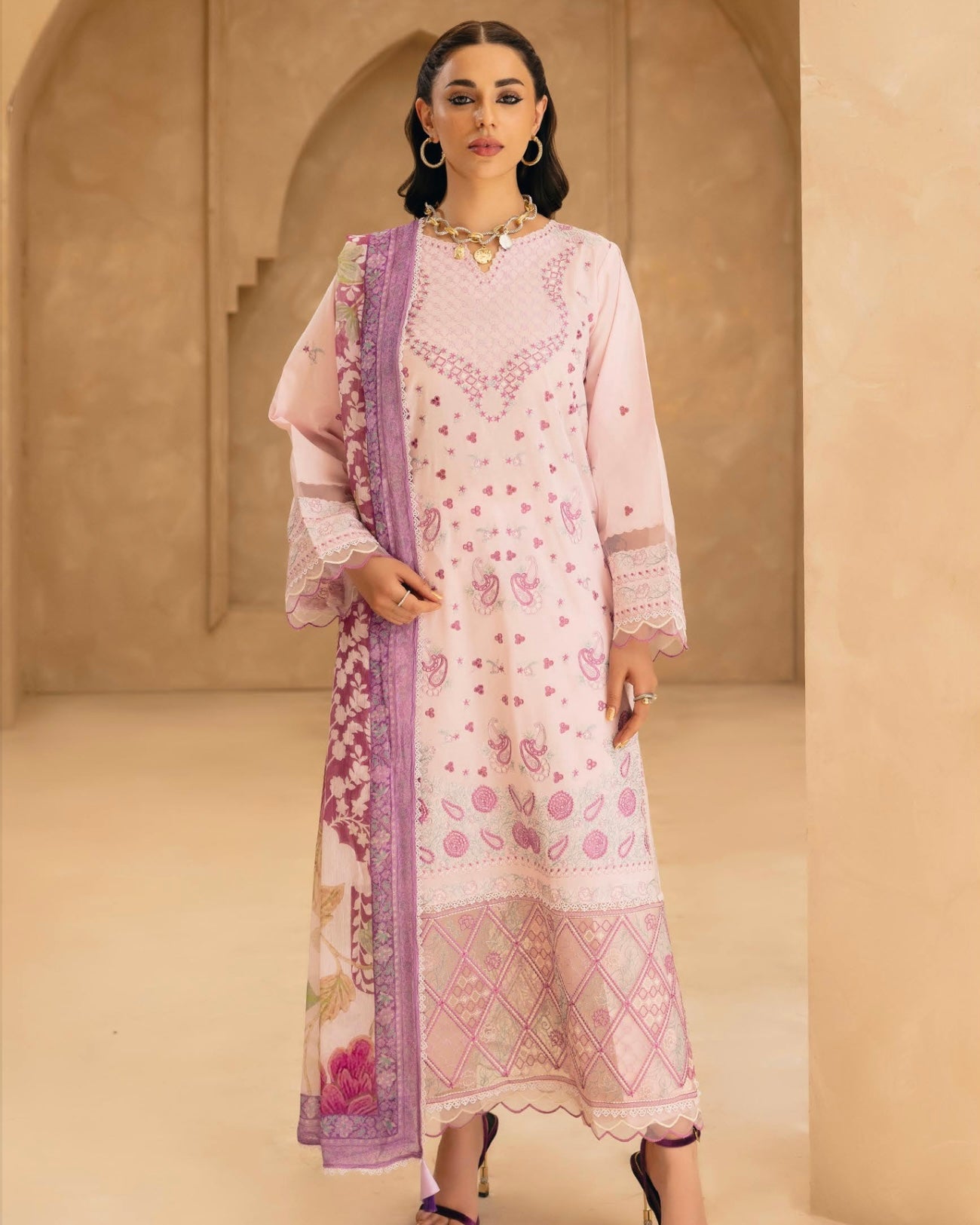 GullJee Sitara Noor | Embroidered Lawn | Design 7